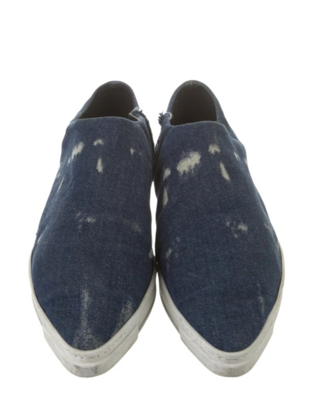 Stella McCartney Blue Distressed Slip-On Loafers Size 8